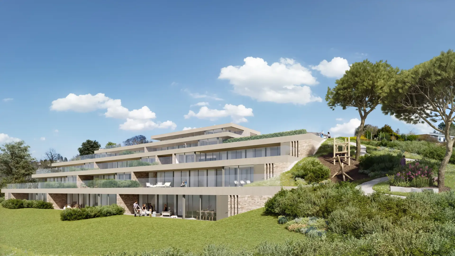 Résidence en PPE à Lutry – façade principale – Norwood