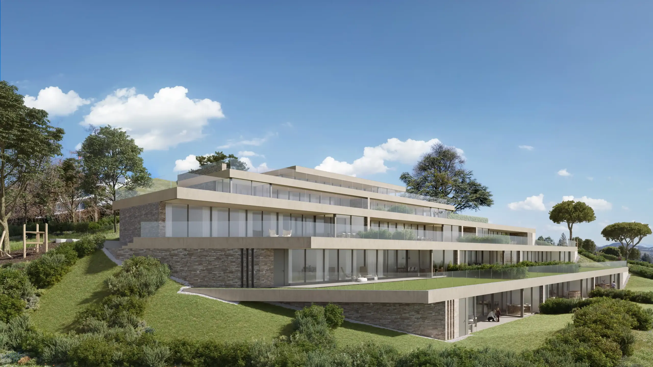 Résidence en PPE à Lutry – façade principale – Norwood