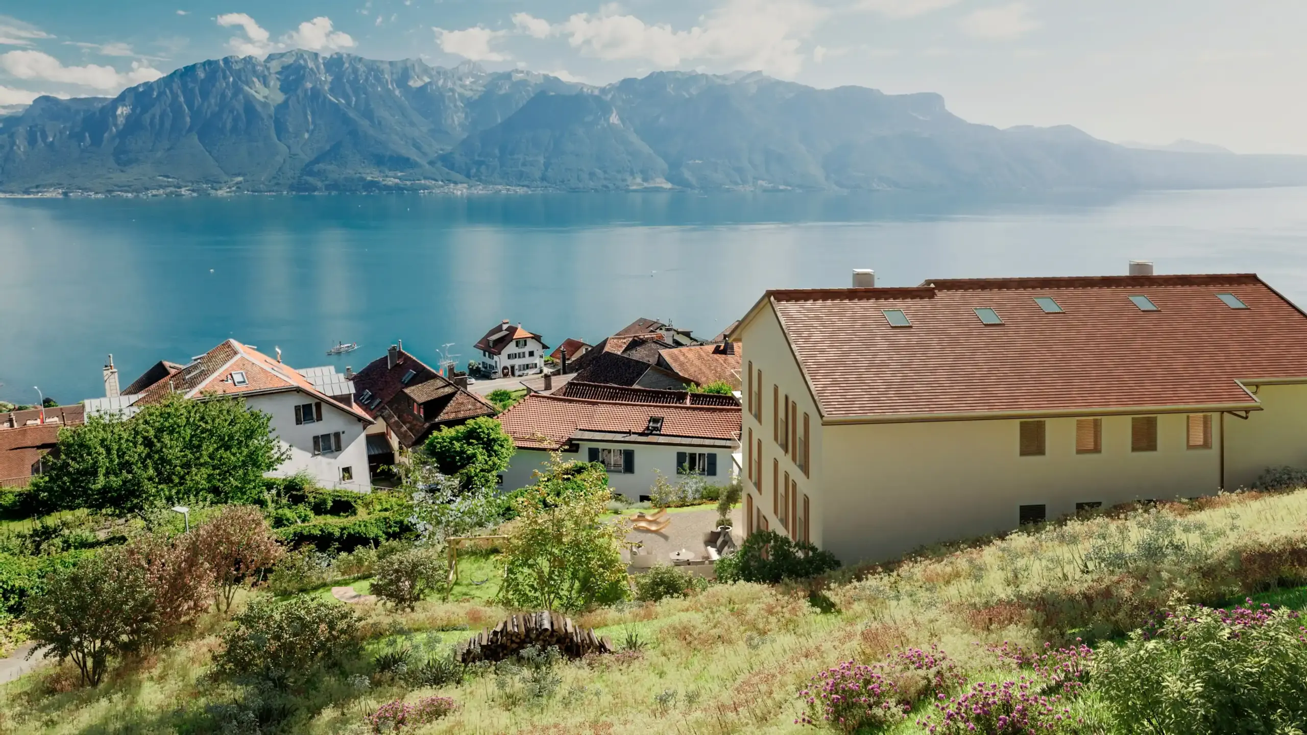 Résidence en PPE à Chardonne – façade principale – Norwood