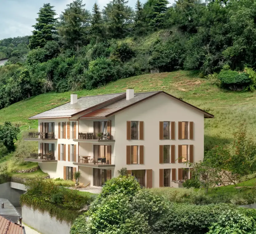 Résidence en PPE à Chardonne – façade principale – Norwood