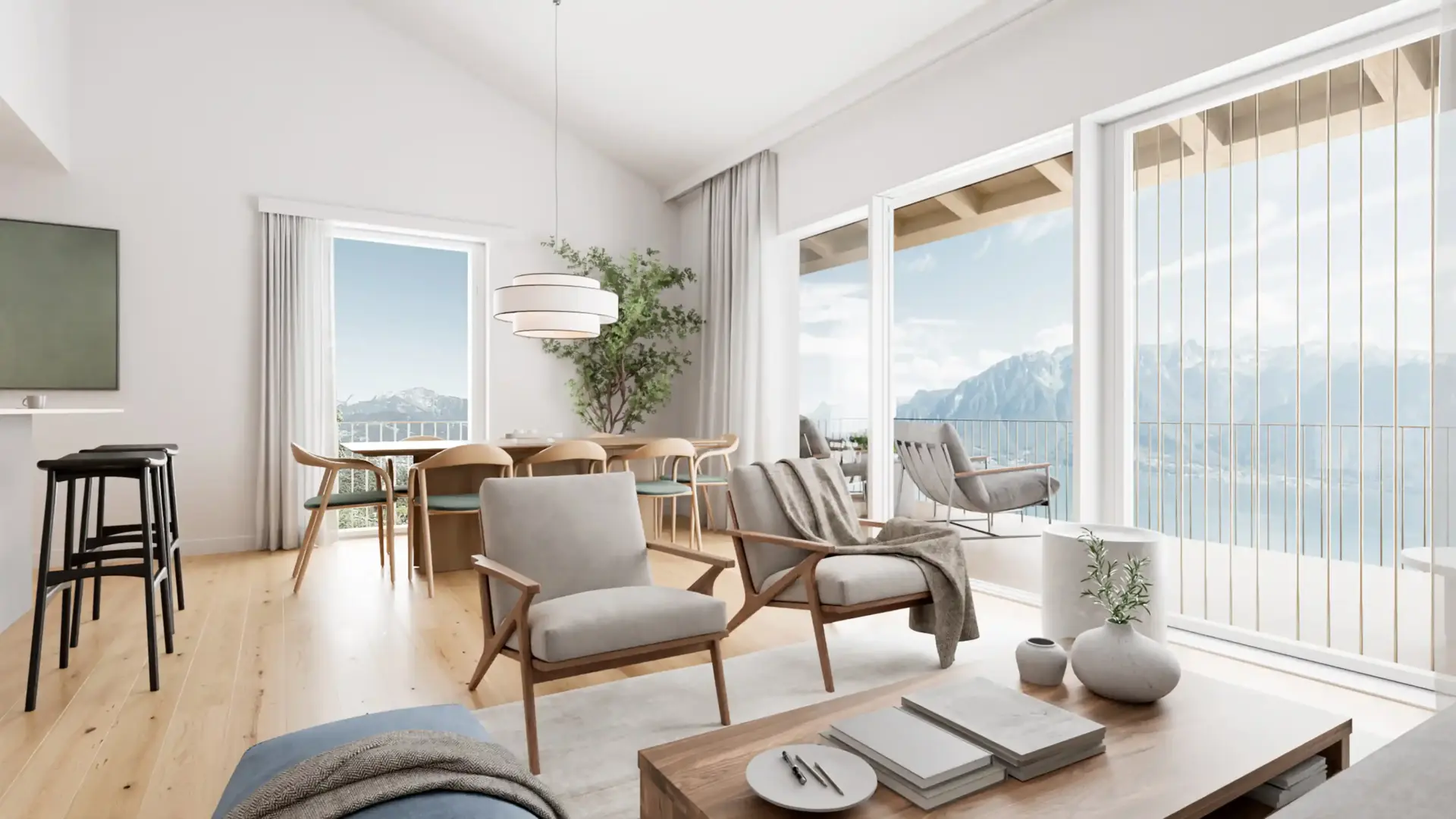 Résidence en PPE à Chardonne – espaces intérieurs – Norwood