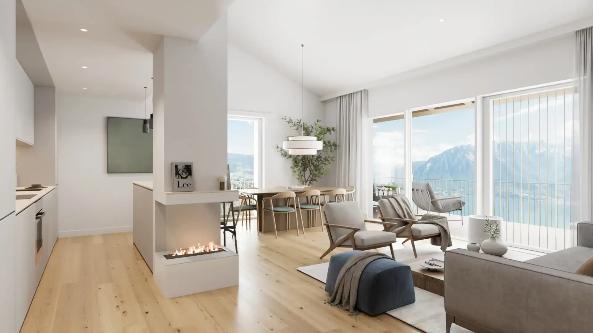 Résidence en PPE à Chardonne – espaces intérieurs – Norwood