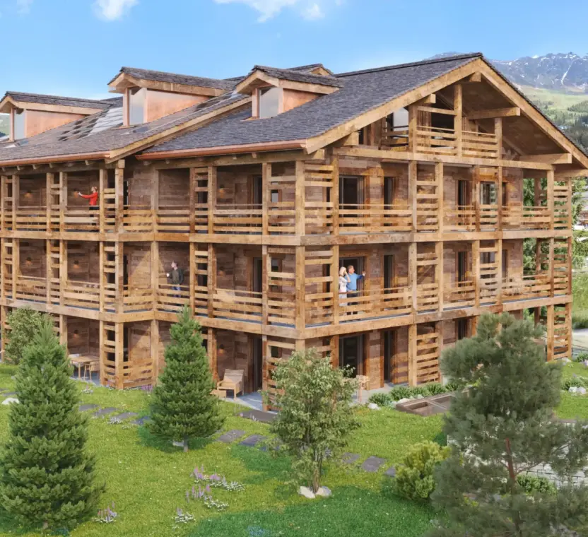 Appart-hôtel à Verbier – façade principale – Norwood