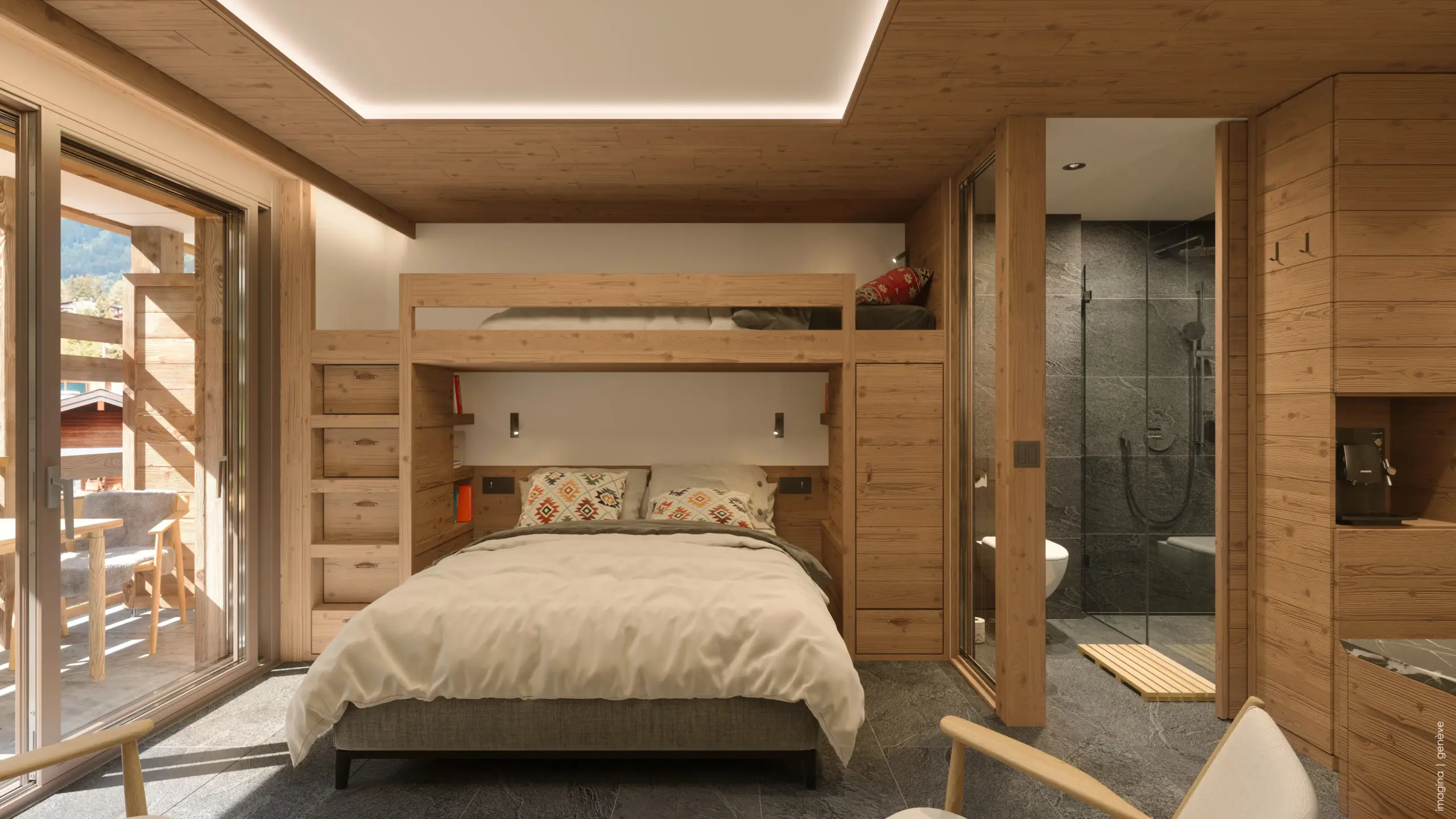 Appart-hôtel à Verbier – espaces intérieurs – Norwood